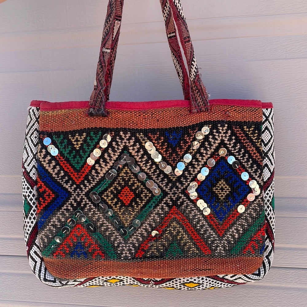 Boho Wool Carpet Bag